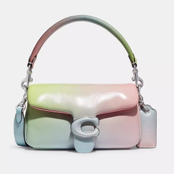 NWT! Coach Pillow Ombré Pale Pistachio multi Tabby 18 shoulder handbag Leather - Picture 2 of 8
